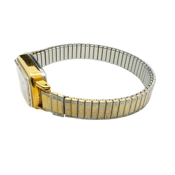 Seiko Women's Wristwatch Rectangle Manual Wind Analog Silver and Gold - Picture 5 of 6